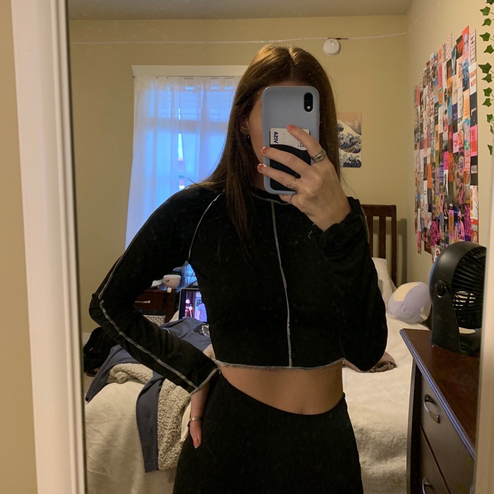 Black long sleeve top